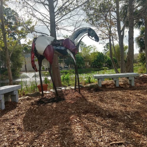 Body Parts Horse | Public Sculptures by Donald Gialanella | Florida Botanical Gardens in Largo