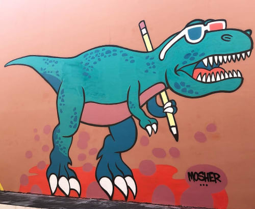 T-Rex | Murals by Mosher | Santa Clara Elementary School in Miami