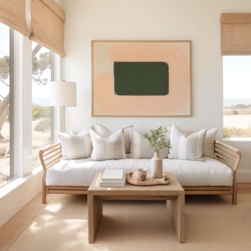 Green & Pink Abstract Color Field Art Print