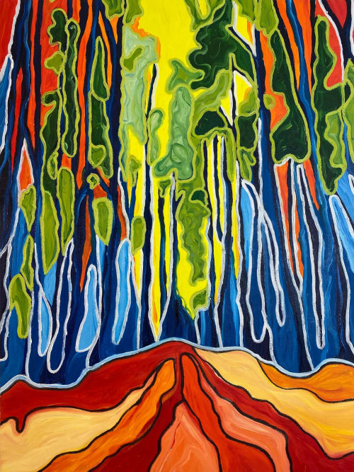 Landscape 11 | Paintings by B Polonsky Artworks | Private Residence in Bothell