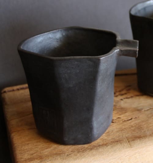 Handmade Porcelain Drip milk / gravy jug Black Pigment | Vessels & Containers by Minna Graham