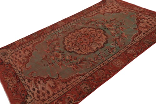 Vintage Zeki Müren Oushak Rug, with Medallion, form Rug | Rugs by Rug and Kilim