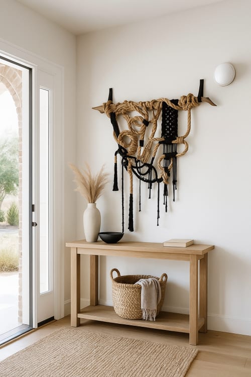 Nature Inspired Macrame Wall Hanging "Totem" | Wall Hangings by MossHound Designs | The Brent Lofts in Pensacola