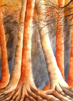 Rooted in Light | Watercolor Painting in Paintings by Laila Vazquez