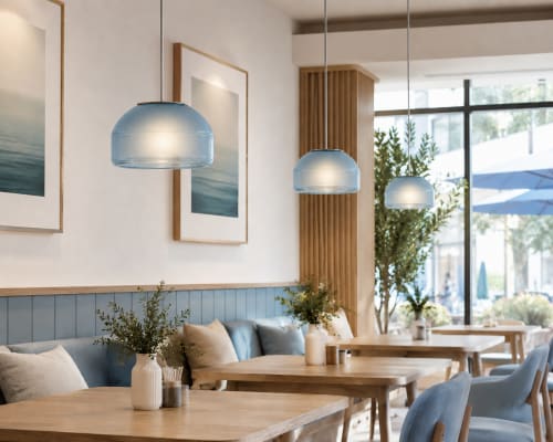 Blown Glass Pendant Light Modern Minimalist Hanging Lamp Sma | Pendants by SVITANOK b
