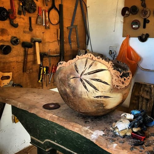 Cork Oak Hand-Turned Bowl 440 x 340 mm | Art & Wall Decor by Rodney Band | Imhoff Farm in Cape Town