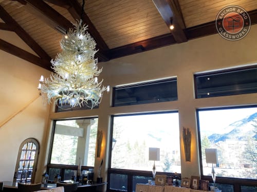 Custom Glass Antler Chandelier | Chandeliers by Anchor Bend Glassworks
