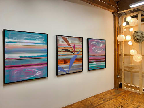 Stacked Horizons Series | Paintings by Pamela Staker Studio | The Bridgeport Art Center in Chicago