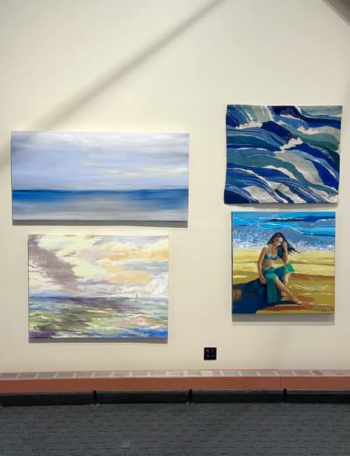 Light in New Horizon | Paintings by Marine Gueguen Strage | US Army Corps of Engineers Bay Model Visitor Center in Sausalito