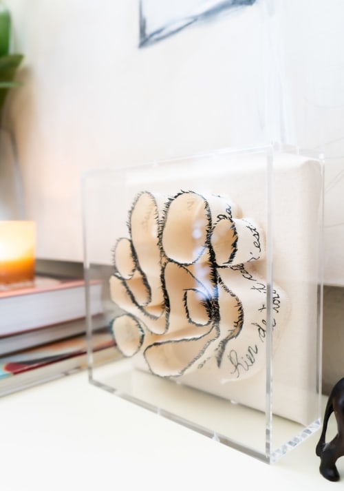 Fiber Art / 3 Dimensional / Wall Sculpture with Frame | Wall Hangings by Stef Shock