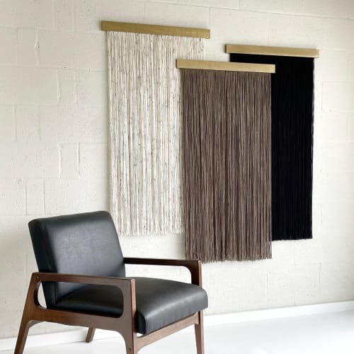 Linear fiber canvases | Tapestry in Wall Hangings by Vita Boheme Studio