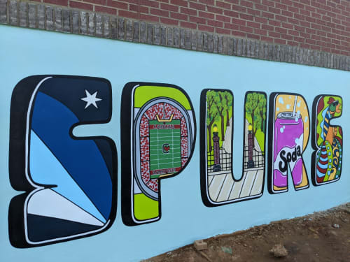 Spurs Up Mural | Street Murals by Girls Who Paint Murals