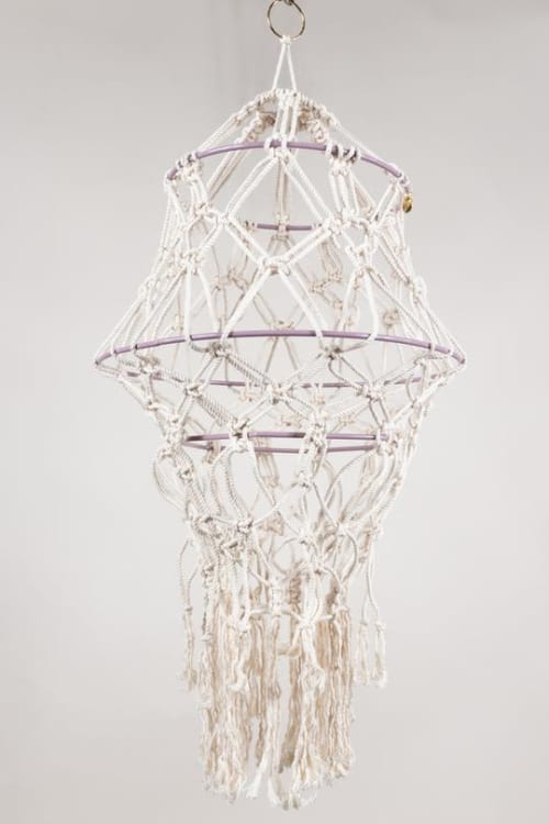 Large Pendant Lantern | Pendants by Modern Macramé by Emily Katz