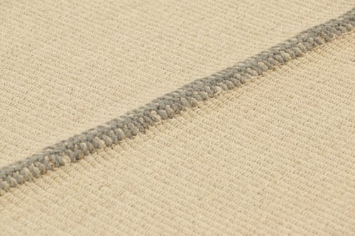 Rug & Kilim’s Contemporary Kilim in Gray and Cream White | Rugs by Rug and Kilim