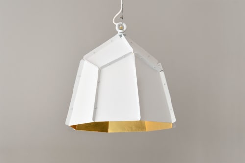 Deltoidal Faceted Light Gold 43 | Pendants by ADAMLAMP