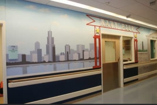 Pediatric ER murals | Murals by Maureen Hudas | Adventist Bolingbrook Hospital Wound Care Center in Bolingbrook