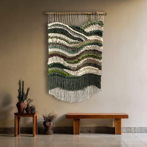 Wall Tapestry 'Nature’s Rhythm' | Wall Hangings by KnitushkiStore