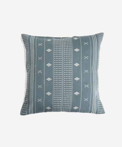 Emiliano Handwoven Cushion Cover (Pale Blue) | Pillows by Routes Interiors