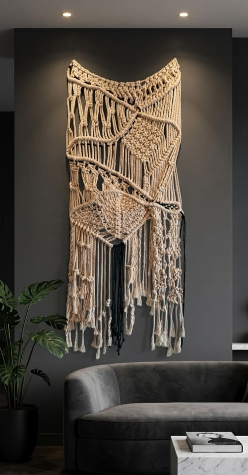 The Green Line of Becoming | Wall Sculpture in Wall Hangings by Gabriela Lupescu