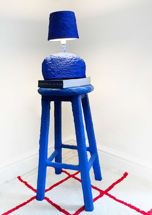 Papier-mâché Table Lamp - 'Tottenham Ikea' | Lamps by Emmely Elgersma
