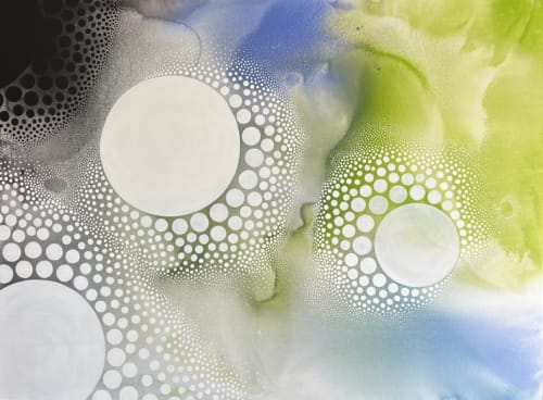 Blue Cluster | Oil And Acrylic Painting in Paintings by Catherine Détraves