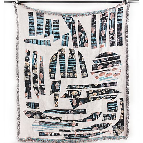 Hieroglyph Woven Blanket | Linens & Bedding by k-apostrophe