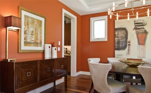 Ejay Interiors, Orange Painting | Paintings by Melanie Grein