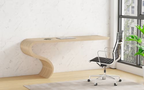Enso Desk In Wood | Tables by Neal Aronowitz