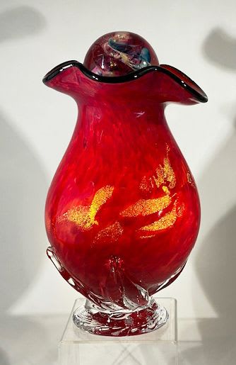 Glass Cremation Urn | Vases & Vessels by White Elk's Visions in Glass - Glass Artisan, Marty White Elk Holmes & COO, Jo Pierce