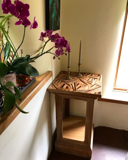 Abstract Wood Veneer Side Table | Tables by Chelsea Van Voorhis