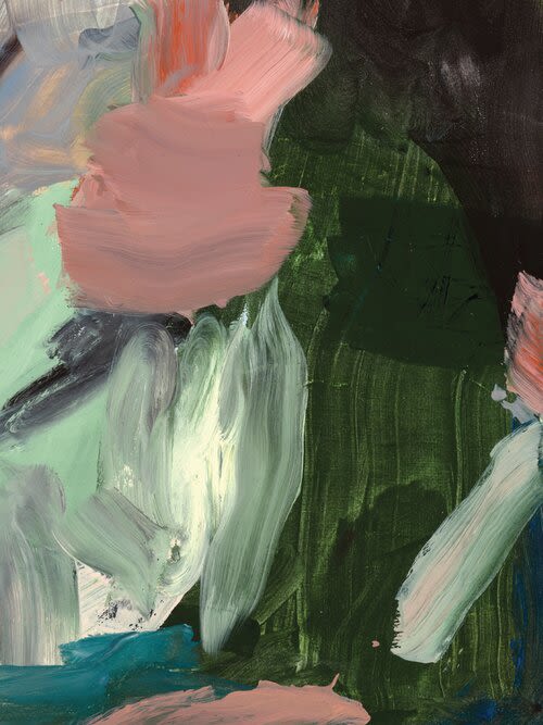 last rose of summer - linen print | Paintings by maja dlugolecki