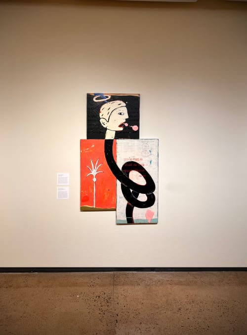 Rolls with the Punches, 60"x 48", 2023 | Paintings by John Randall Nelson | Scottsdale Center For The Performing Arts in Scottsdale