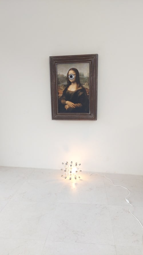 “Moneyed Lisa” wall safe | Mixed Media by JAN PAUL