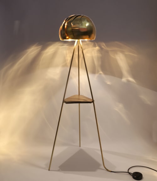 IRIS POD Floor Lamp : Unique Brass Floor Lamp | Modern Light | Lamps by lightexture