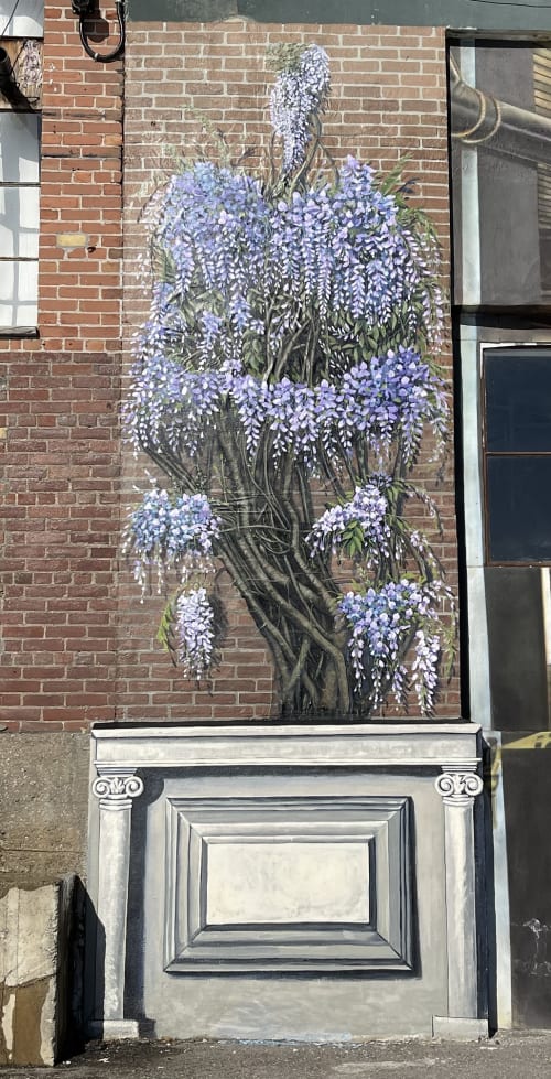 Wisteria  on Fraser | Street Murals by Murals By Marg