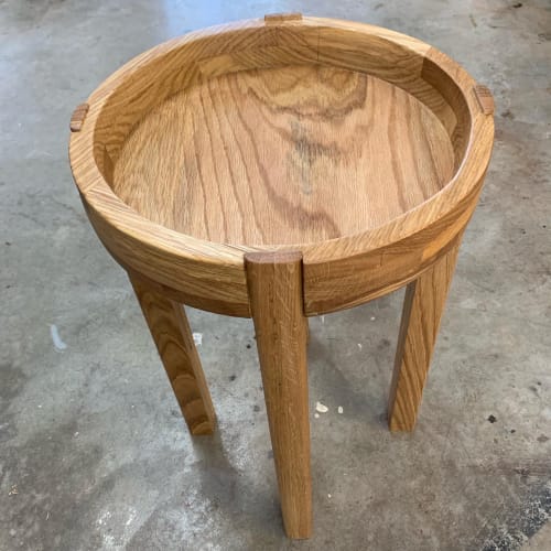 Oak Circular Side Tables | Tables by The 1906 Gents