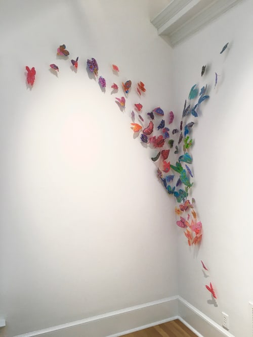 Birds and Butterflies | Wall Hangings by Leisa Rich | Swan Coach House in Atlanta