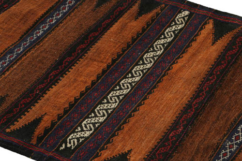 Vintage Afghan Kilim Rug with Polychromatic Stripes | Rugs by Rug and Kilim