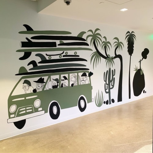 Indoor Mural | Murals by Yusuke Hanai | VANS HQ Costa Mesa in Costa Mesa