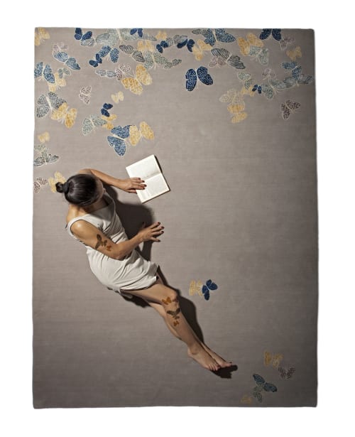 Spirit in the sky rug. Butterflies | Rugs by Sergio Mannino Studio