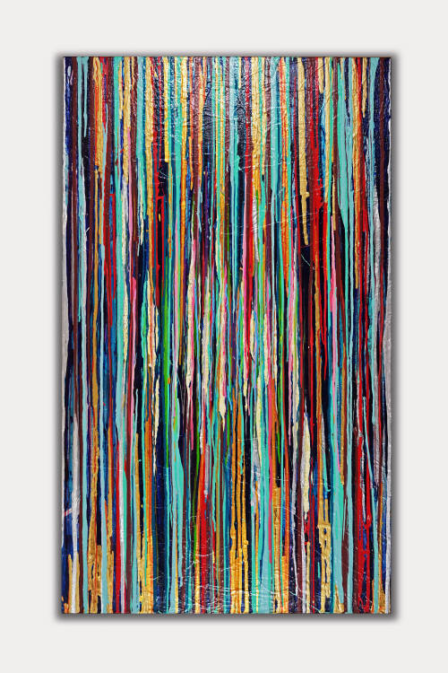 Linear Flow | Oil And Acrylic Painting in Paintings by Kari Souders