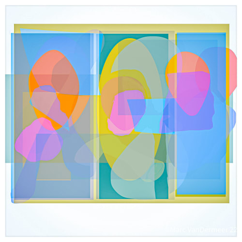 Three Faces Color Abstraction | Paintings by Marc VanDermeer