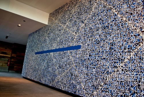 Blue line | Paintings by David Spencer (Spencertive) | Aloft Perth in Rivervale