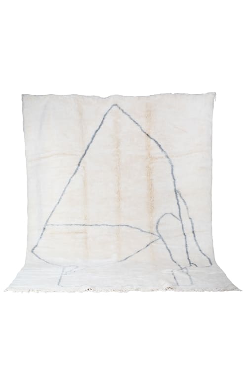Contemporary Beni Ourain Moroccan Rug | Area Rug in Rugs by Kechmara D
