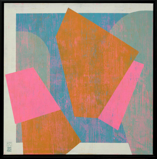 Fractured fallen orange pink | Oil And Acrylic Painting in Paintings by Ronald Hunter