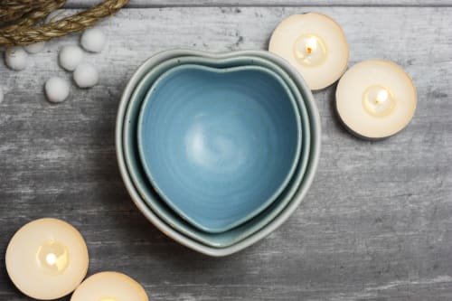 Nesting Heart Dishes | Tableware by Natalie Bonney Ceramics