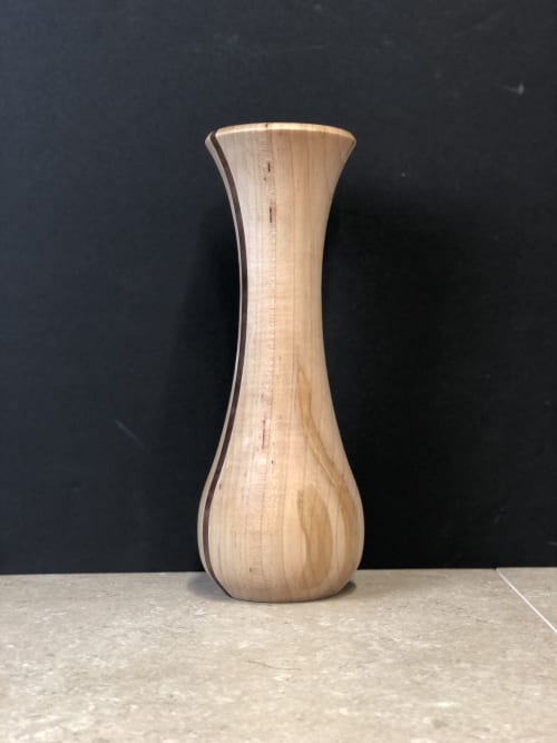 Ambrosia Maple and Black Walnut Vase 2 | Vases & Vessels by Patton Drive Woodworking