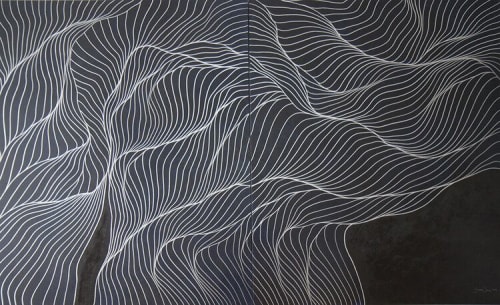 The Arms of the Sea | Oil And Acrylic Painting in Paintings by Tracie Cheng | The Health Center at Hudson Yards in New York