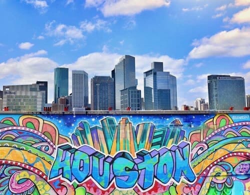 Graffiti Mural | Street Murals by Mario E. Figueroa, Jr. (GONZO247) | Houston Graffiti Building in Houston