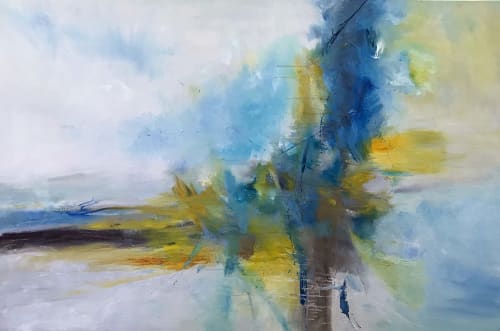 Glorious Day Oil Abstract | Oil And Acrylic Painting in Paintings by Strokes by Red - Red (Linda Harrison)
